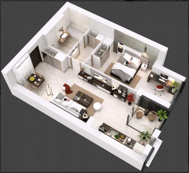 Apartament 2 camere, incalzire pardoseala, Complex 102 The Address, Comision 0%