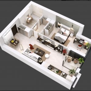 Apartament 2 camere, incalzire pardoseala, Complex 102 The Address, Comision 0%