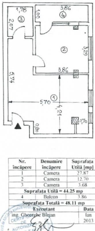 2 camere et 2, bloc nou, centrala termica, Ferentari Toporasi, Giurgiului, Salaj