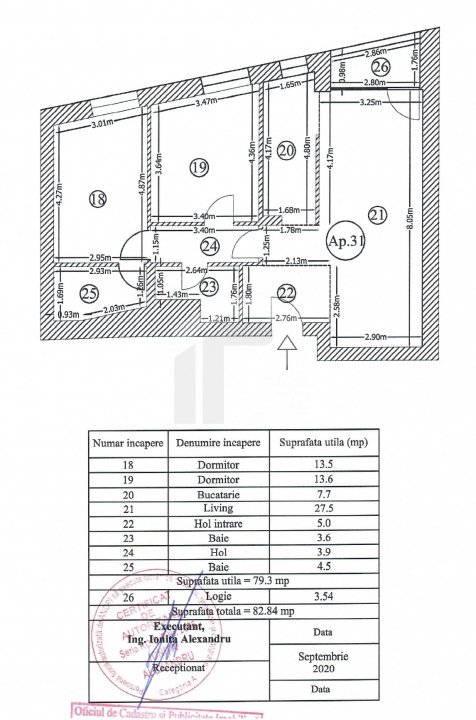 Apartament 3 camere, vedere spate, et 8/10, Complex 102 The Address, Comision 0%