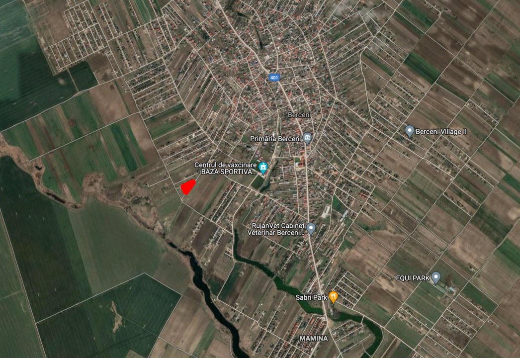 Teren Berceni intravilan 1250 mp,deschidere 77mp,Comision 0% cumparator,Urbanism