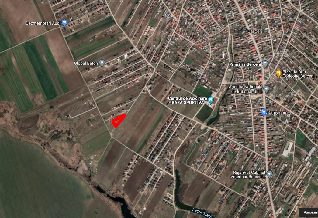 Teren Berceni intravilan 1250 mp,deschidere 77mp,Comision 0% cumparator,Urbanism