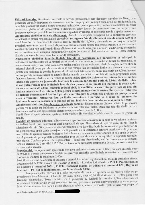 Teren Berceni intravilan 1250 mp,deschidere 77mp,Comision 0% cumparator,Urbanism