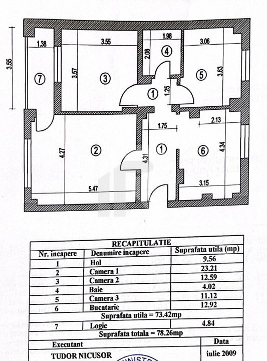 3 camere Vatra Luminoasa, loc de parcare, 1989, et 3, complet mobilat si utilat