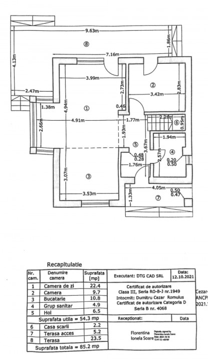 Casa P+E+Pod 162 mp LOT 375 mp Vidra