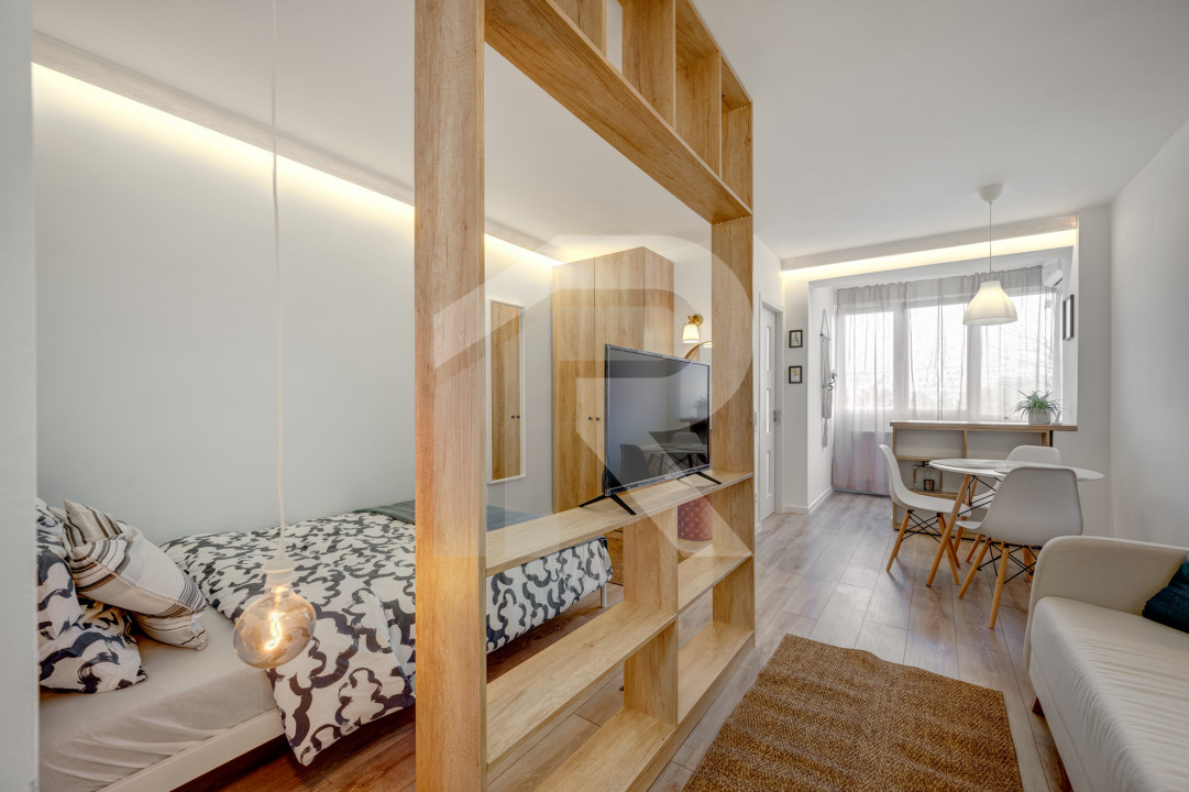 Garsoniera Turnu Măgurele etaj 6/9, mobilata-utilata, prima închiriere