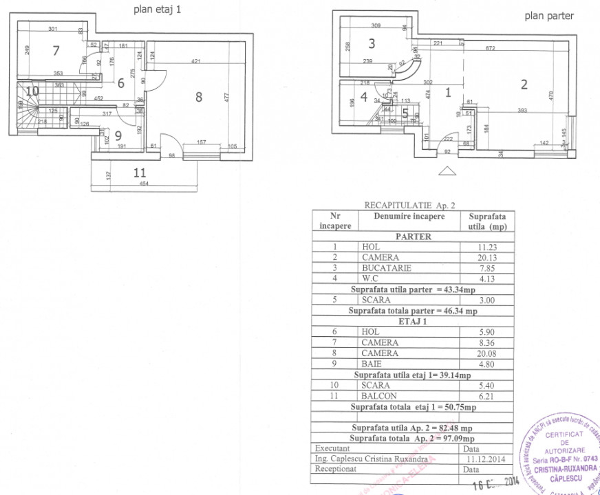 CORBEANCA, DUPLEX P+E+M 140 MP, CURTE PROPRIE 130 MP! 