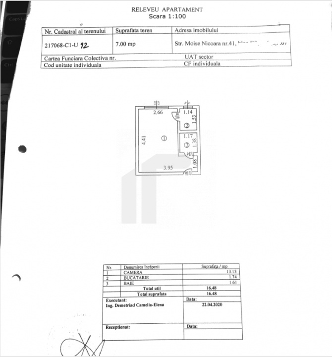 Garsonieră mobilată, ideală pentru investiție – Str. Moise Nicoară, zona Unirii
