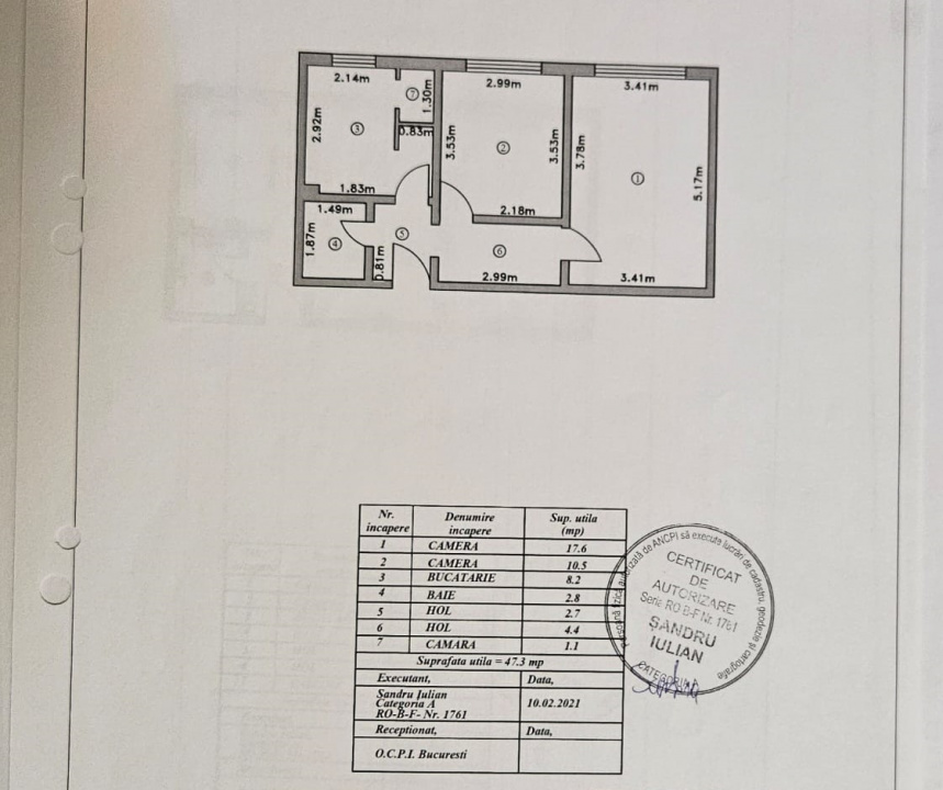 Apartament decomandat etaj 1 vedere libera 