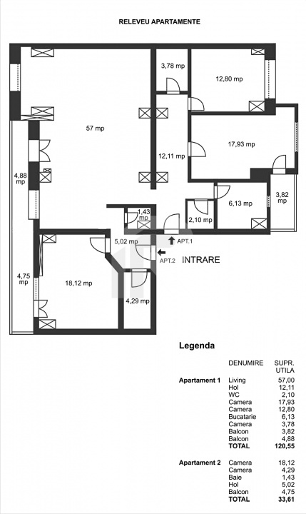 Spatiu birouri zona Mihalache - Turda in imobil mixt, 4 camere, 155 mp, 8 eur/mp