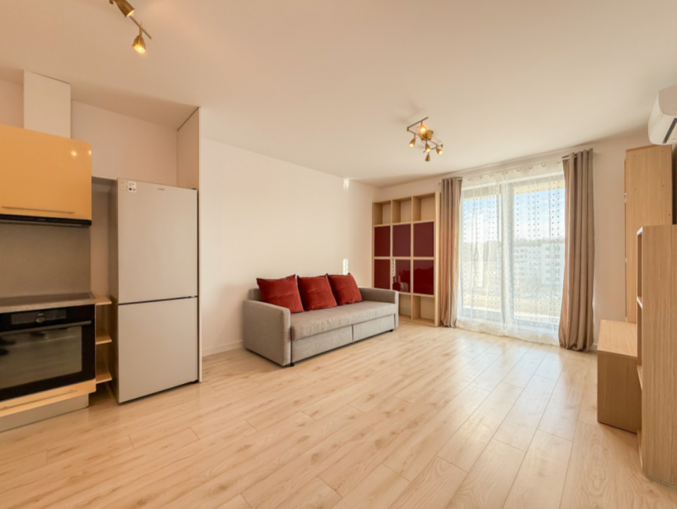 Greenfield – studio 50 mp, complet mobilat și utilat de inchiriere