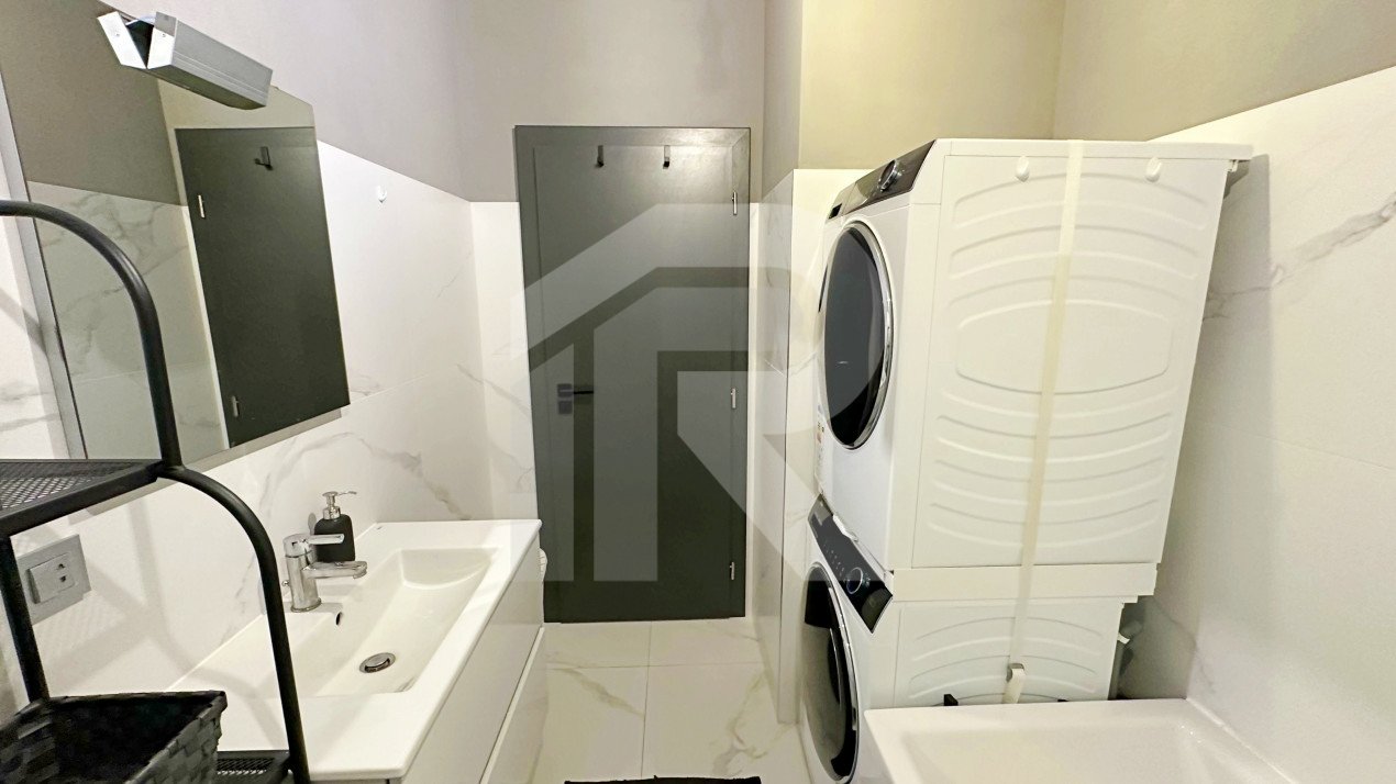 2 camere complet mobilat si utilat, parcare subterana, incalzire in pardoseala