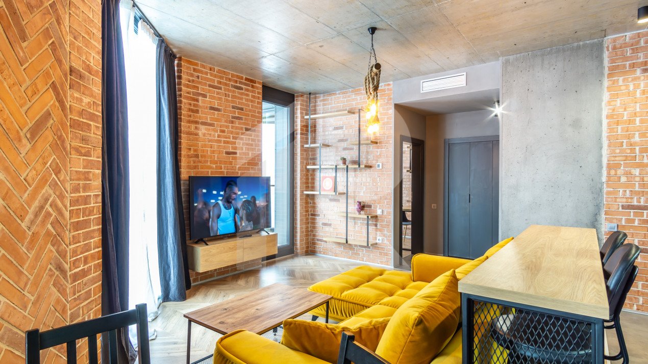 2 camere complet mobilat si utilat, parcare subterana, incalzire in pardoseala