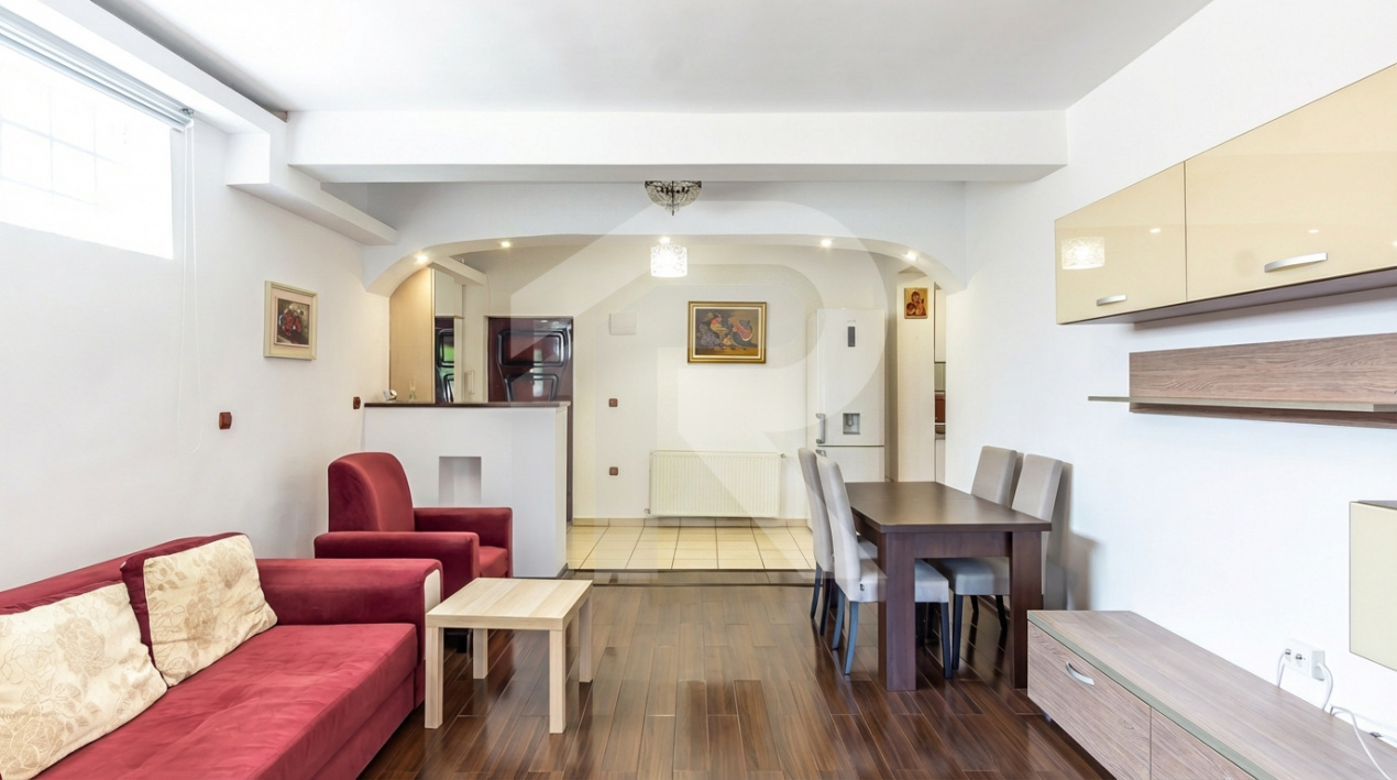 2 cam imobil nou Domenii/1 Mai, CENTRALA PROPRIE, complet mobilat/utilat, etaj 1