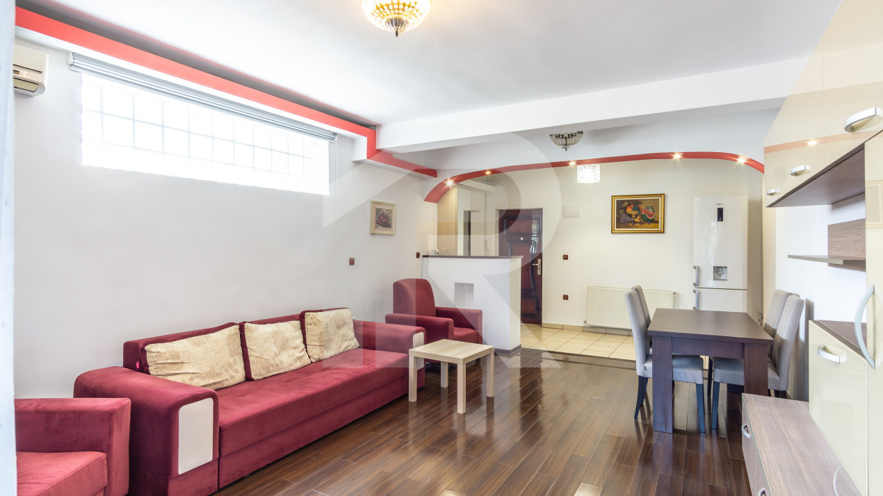 2 cam imobil nou Domenii/1 Mai, CENTRALA PROPRIE, complet mobilat/utilat, etaj 1