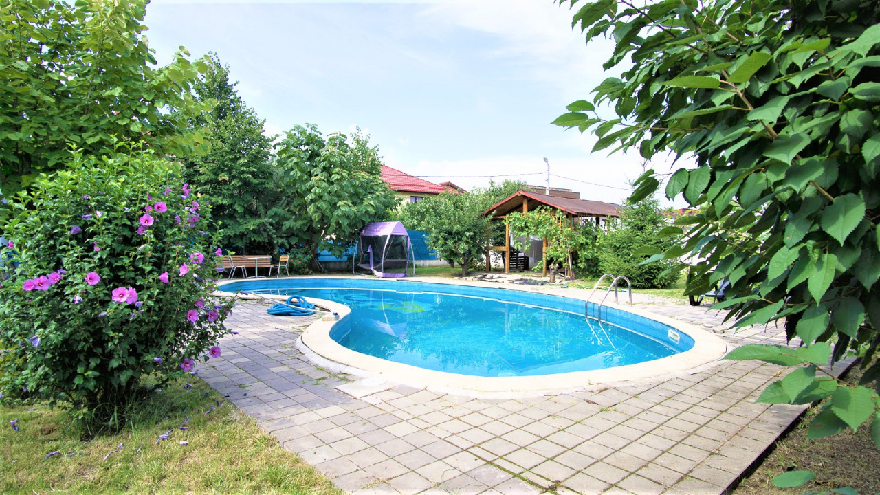 Vila cu piscina exterioara si interioara Bragadiru, 1000 mp teren, Comision 0%